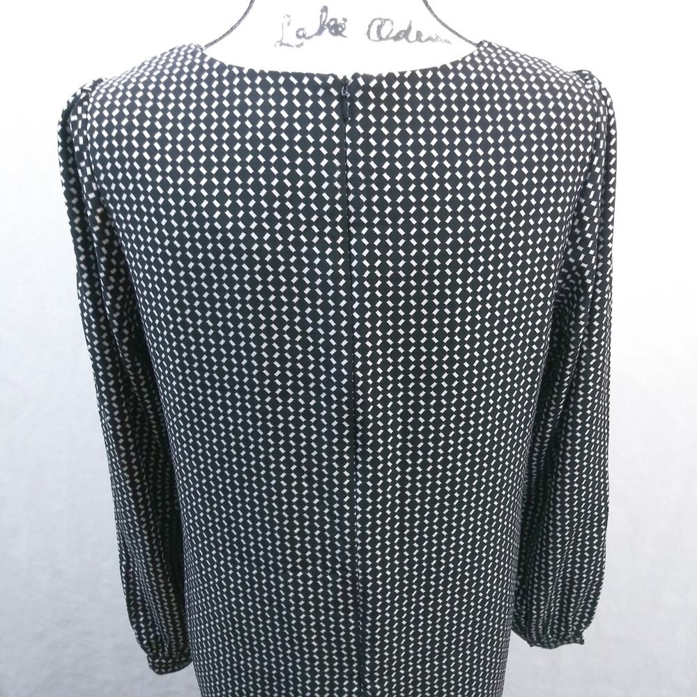 Lila Rose Black White Geometric Print Shift Dress Size 6 - Picture 6 of 10